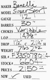 BenelliSupersport12GAUGE- 5 of 5