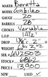 Beretta	Giubileo	20 gauge- 5 of 5