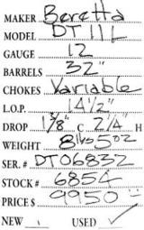 Beretta	DT11L	12	gauge- 5 of 5