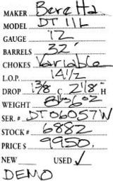 Beretta	DT 11L	12	gauge- 5 of 5