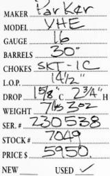 Parker	VHE	16	gauge- 5 of 5