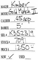 Kimber	Gold Match II	.45 acp- 4 of 4