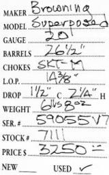 Browning	Superposed	20	gauge- 5 of 5