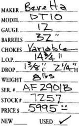 Beretta	DT10	12	gauge- 5 of 5