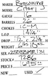 Browning	Citori	16	gauge- 5 of 5