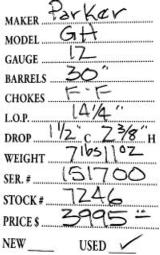 Parker	GH	12	gauge- 5 of 5