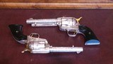 Colt Single Action Army .45 LC, Texas Cattle Brand (Fully Engraved Matched Pair Silver Plated Mfg 1958) - 5 of 5