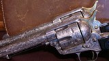 Colt Single Action Army .45 LC, Texas Cattle Brand (Fully Engraved Matched Pair Silver Plated Mfg 1958) - 2 of 5