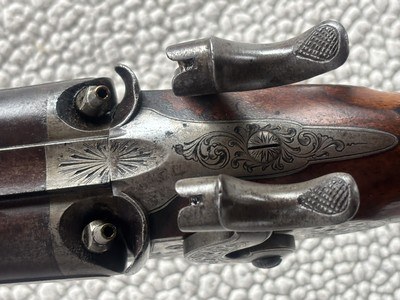 L. PEYROT PARIS (AU HAVRE) Fine French Percussion Double Shotgun – Circa 1855–1865 – Damascus Barrels – Exceptional Original Condition - Image 10 of 15
