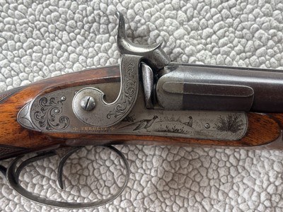 L. PEYROT PARIS (AU HAVRE) Fine French Percussion Double Shotgun – Circa 1855–1865 – Damascus Barrels – Exceptional Original Condition - Image 5 of 15