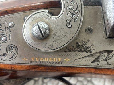 L. PEYROT PARIS (AU HAVRE) Fine French Percussion Double Shotgun – Circa 1855–1865 – Damascus Barrels – Exceptional Original Condition - Image 6 of 15