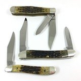 Case XX Green Bone 6 Knife 1988 Complete Set + Roll Up 1/500 Rare - 5 of 11