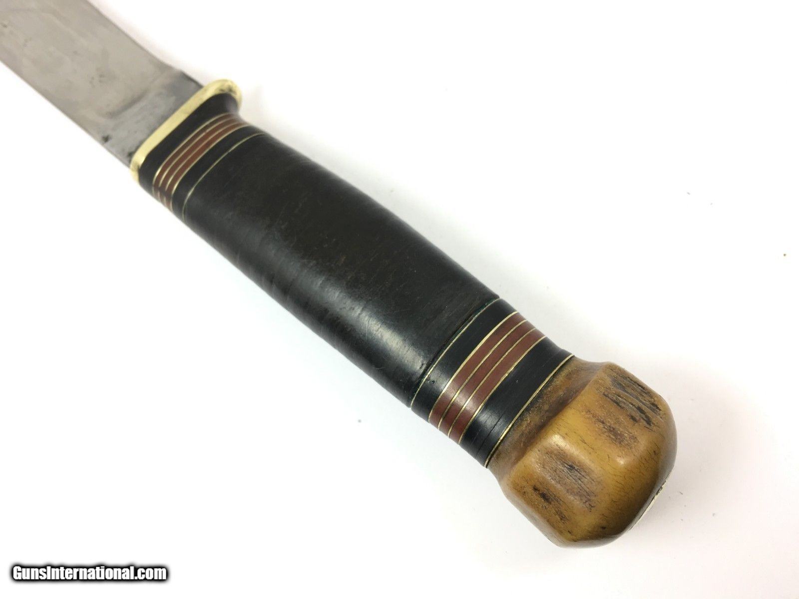 190510 M.S.A. Co Ideal Knife LARGE Nut STAG Pommel Marble's MSA Rare