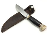 Rare Marbles Pat'd 1916 WOODCRAFT Knife LARGE NUT STAG POMMEL + Sheath - 1 of 11