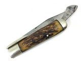 1914-1935 Marbles Safety Folding Hunter Knife STAG + Original Sheath - 9 of 11