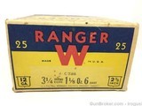 Winchester Ranger 12 ga Paper Shotshells Vintage FULL BOX - 3 of 8