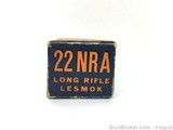 US Cartridge Co 22 NRA LR Lesmok 33 Rounds Vintage Collectible Box + Ammo - 6 of 7