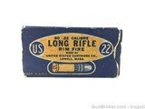 US Cartridge Co 22 NRA LR Lesmok 33 Rounds Vintage Collectible Box + Ammo - 1 of 7