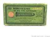 1920's Remington UMC 22 WRF Winchester Lesmok FULL Collectible Box + Ammo - 1 of 7