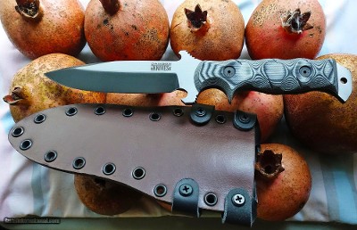 Dawson Chief Black & White hunting knife CPM 3V steel, New