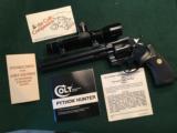 Rare Unfired 8" Colt Python Hunter with Original scope and accessories
- 1 of 10