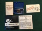 Rare Unfired 8" Colt Python Hunter with Original scope and accessories
- 10 of 10