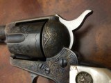 Rare Colt SAA Pre-War/Post War gun - Factory Glahn Engraved with carved pearl grips and pictured in the book of Colt Engraving! - 6 of 20