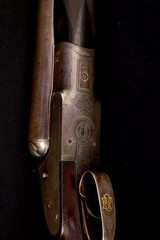 Rare early Lefever D Grade 10 Bore with Original Kilby Damascus barrels and original Gold inlay - 11 of 12