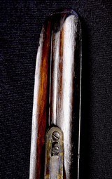 Rare early Lefever D Grade 10 Bore with Original Kilby Damascus barrels and original Gold inlay - 6 of 12