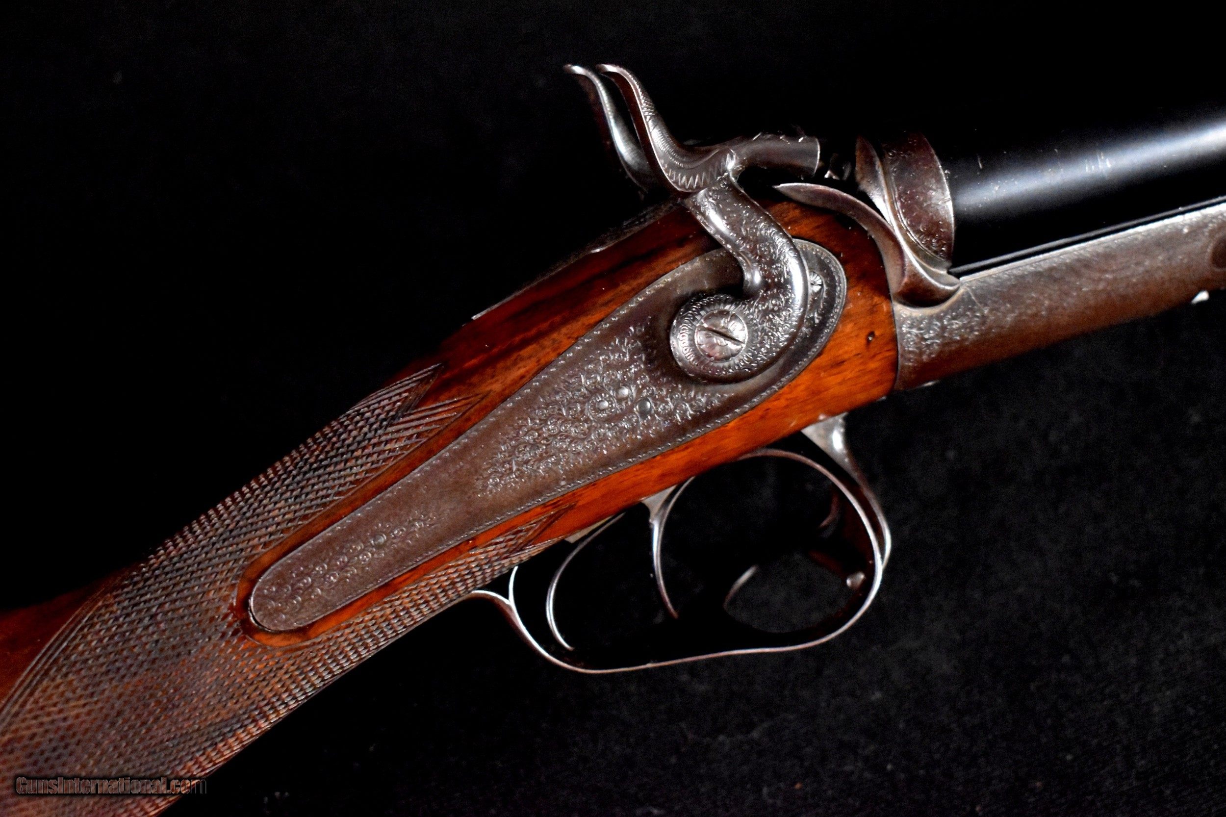 Fine Lightweight Thumbpush 12ga Purdey Hammer Gun with excellent