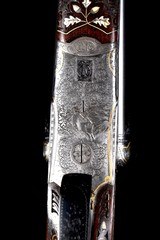 Exceptional high art Simson "Meisterwerk" 12/16ga Two barrel set with case - Truly best post war high art gun with some of the most ornate w - 5 of 20