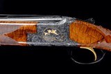 Superb Early Browning Superposed Midas Grade 410ga Lightning - Engraved by Gino Cargnel - Gorgeous Round Knob Long Tang gun with case! - 1 of 9