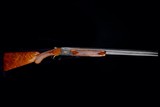 Superb Early Browning Superposed Midas Grade 410ga Lightning - Engraved by Gino Cargnel - Gorgeous Round Knob Long Tang gun with case! - 8 of 9