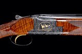 Superb Early Browning Superposed Midas Grade 410ga Lightning - Engraved by Gino Cargnel - Gorgeous Round Knob Long Tang gun with case! - 2 of 9