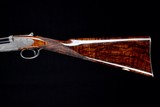 Truly Exceptional A. Galazan 20ga SxS Full Sidelock, Pinless Round Body - Game scene engraved by Patelli- Rare gun and As new! - 14 of 22