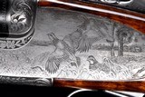 Truly Exceptional A. Galazan 20ga SxS Full Sidelock, Pinless Round Body - Game scene engraved by Patelli- Rare gun and As new! - 2 of 22