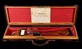 Fantastic & rare Frederick Beesley 20ga Full sidelock with case- carved fences and fine original condition -superb lightweight London Best Quality! - 8 of 13