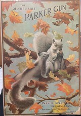 Rare original Parker Bros. "Squirrel Poster" by Bert Sharkey
