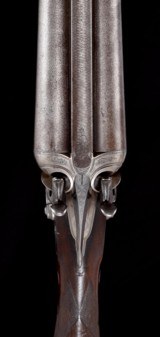 Rare T. Golcher 8 Gauge Shotgun - High Grade with original Leopold Bernard Damascus barrels in fine original condition - 3 of 12