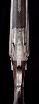 Rare T. Golcher 8 Gauge Shotgun - High Grade with original Leopold Bernard Damascus barrels in fine original condition - 4 of 12