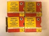 Hard to find Kynoch 577/450 Martini-Henry Rifle Cartridges - 4 Full 10 Round boxes - 480 Grain Bullets - 2 of 2