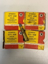 Hard to find Kynoch 577/450 Martini-Henry Rifle Cartridges - 4 Full 10 Round boxes - 480 Grain Bullets - 1 of 2