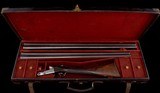 Scarce documented original Parker DH Grade 12ga Factory two barrel set with case and PGCA Letter & case