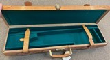 (2) Full leather cases for a SXS sub-gauge shotgun - maker unknown - 1 of 2