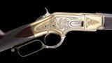 Amazing factory gold & silver plated factory engraved Winchester 1866 rifle - Accompanied by Cody Letter - 2 of 10