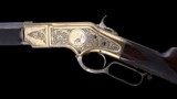 Amazing factory gold & silver plated factory engraved Winchester 1866 rifle - Accompanied by Cody Letter