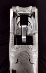 Incredible Cased Browning Superlight Superposed D4 Exhibition 20ga & 28ga 2 brl set- A super work of art engraved by Vranken- Must See! - 12 of 19