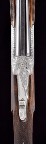 Incredible Cased Browning Superlight Superposed D4 Exhibition 20ga & 28ga 2 brl set- A super work of art engraved by Vranken- Must See! - 3 of 19