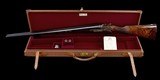 Superb C. Hunt & Co. Championship Pigeon Gun -12gawith case- An incredible gold inlaid high art Best Quality Sidelock! - 2 of 17