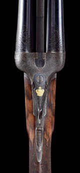 Superb C. Hunt & Co. Championship Pigeon Gun -12gawith case- An incredible gold inlaid high art Best Quality Sidelock! - 5 of 17